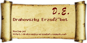 Drahovszky Erzsébet névjegykártya