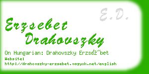 erzsebet drahovszky business card